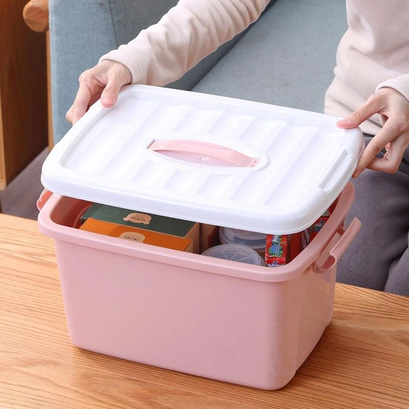 透明整理箱收纳箱家用塑料箱子整理衣服衣物搬家大容量储物盒