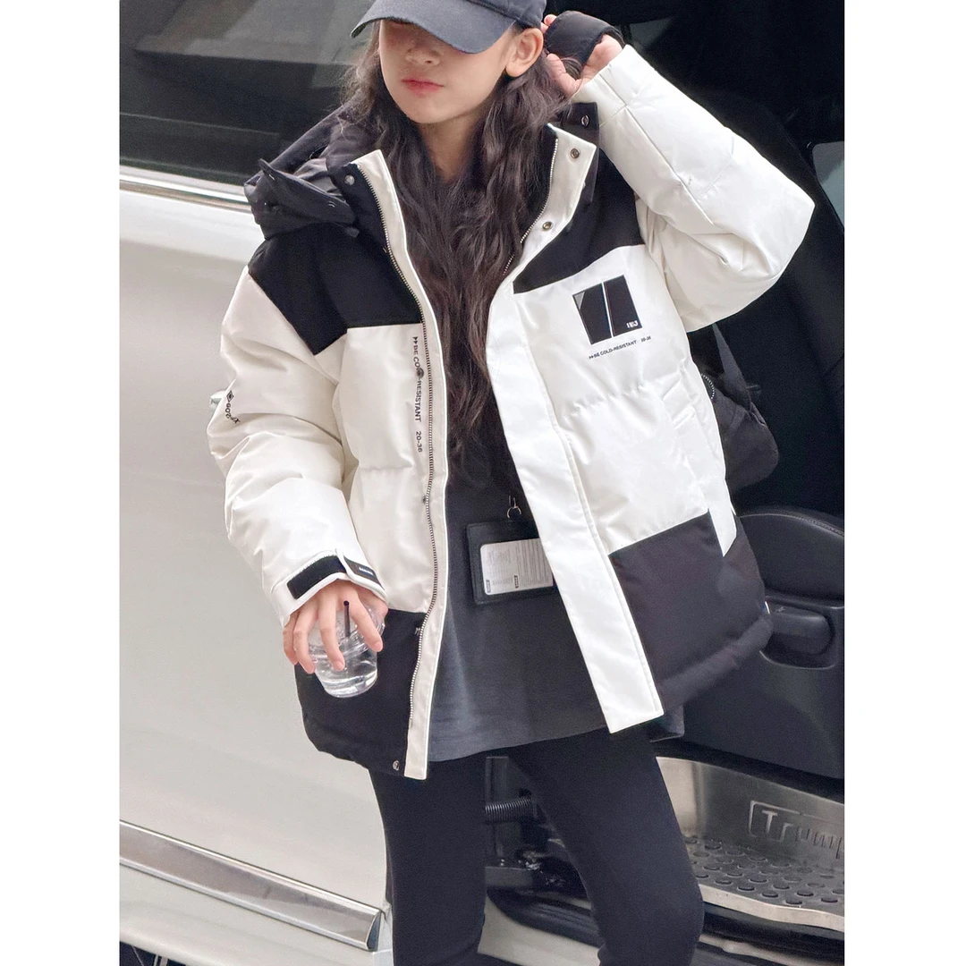 K30195孙小美高端90白鸭绒女童羽绒服2025新冬装儿童加厚连帽外套