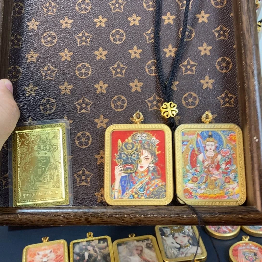 吊坠唐卡双面扎基和虚空