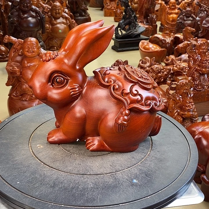 小巴花梨木兔子26 长