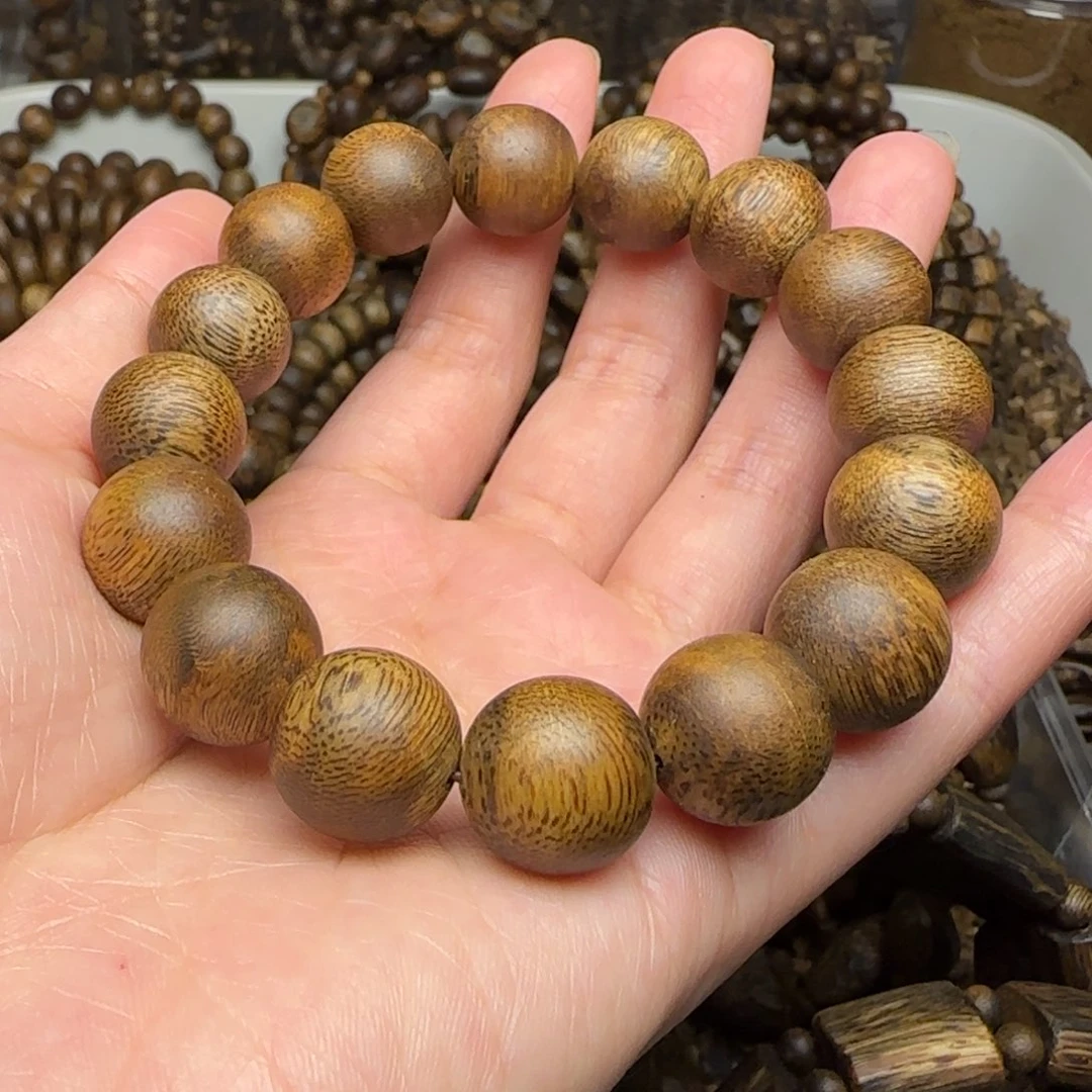 沉香手串用****7单圈1.4规格14.7克老料海南乌身