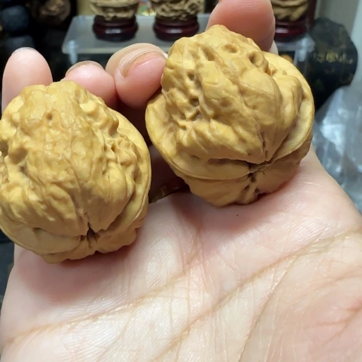 吊坠文玩核桃蛤蟆化石35