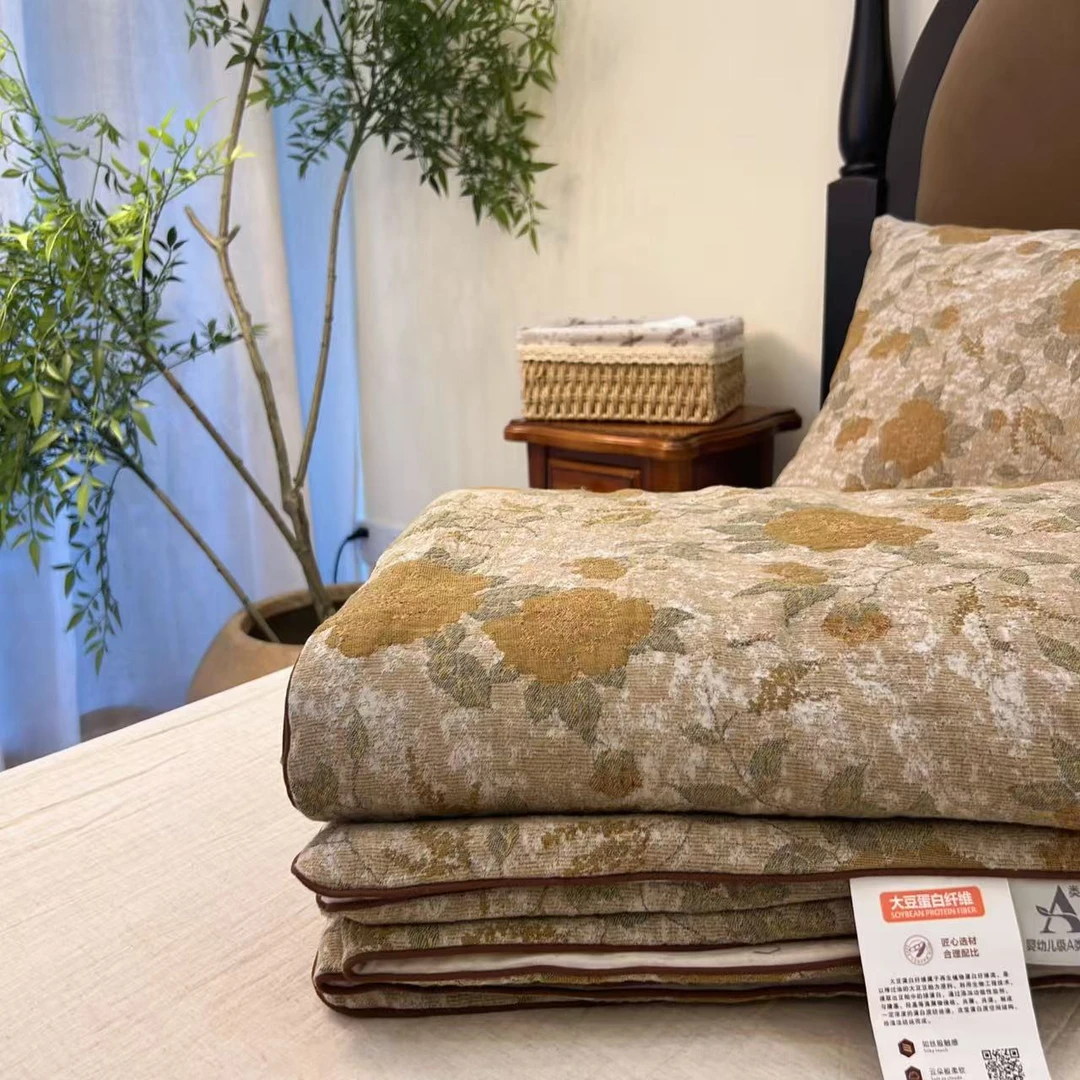 【雅趣精选】晚棠 夏被 棉麻色织提花 工艺亲肤柔软夏被~可机洗