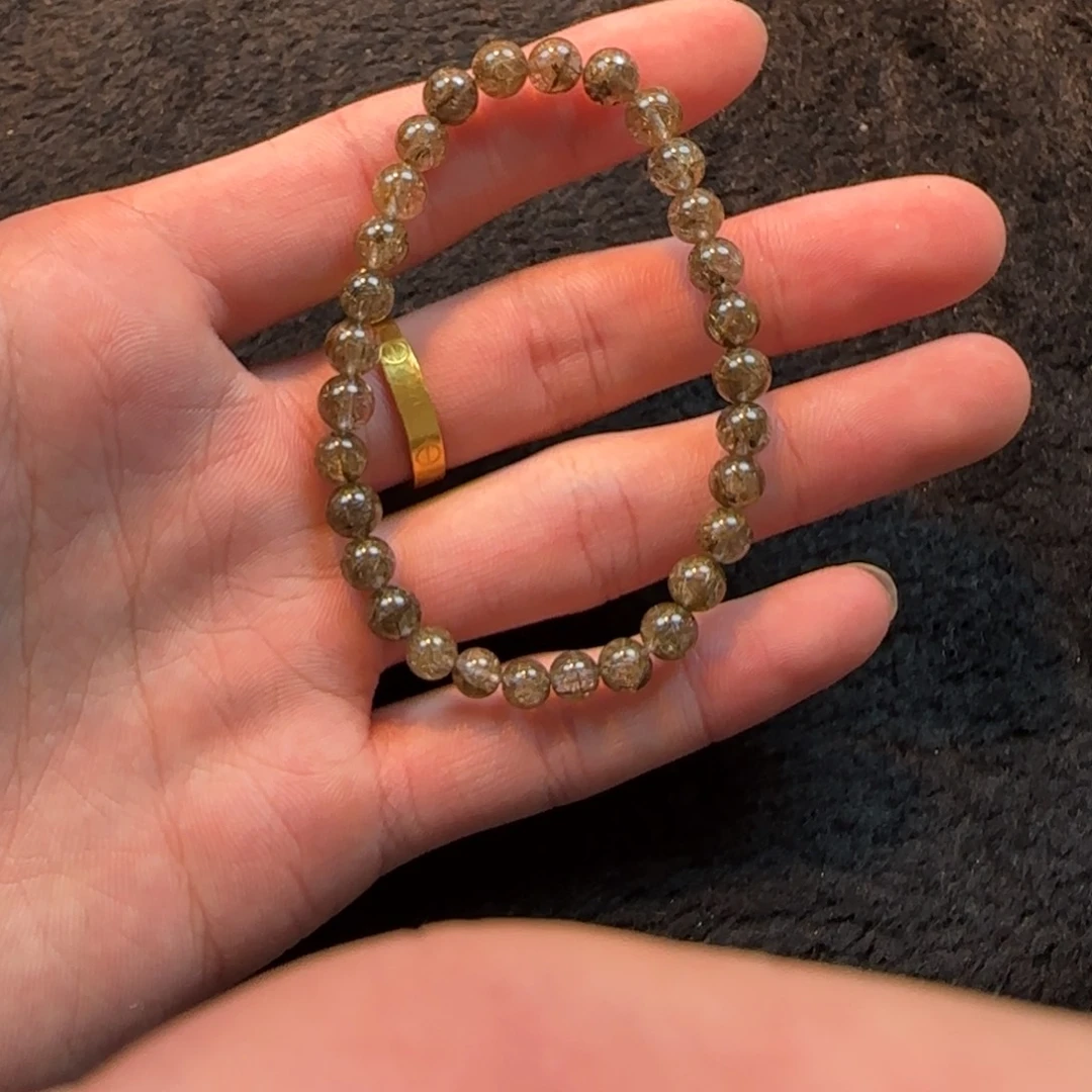 发晶手串未镶嵌天然银发小手串