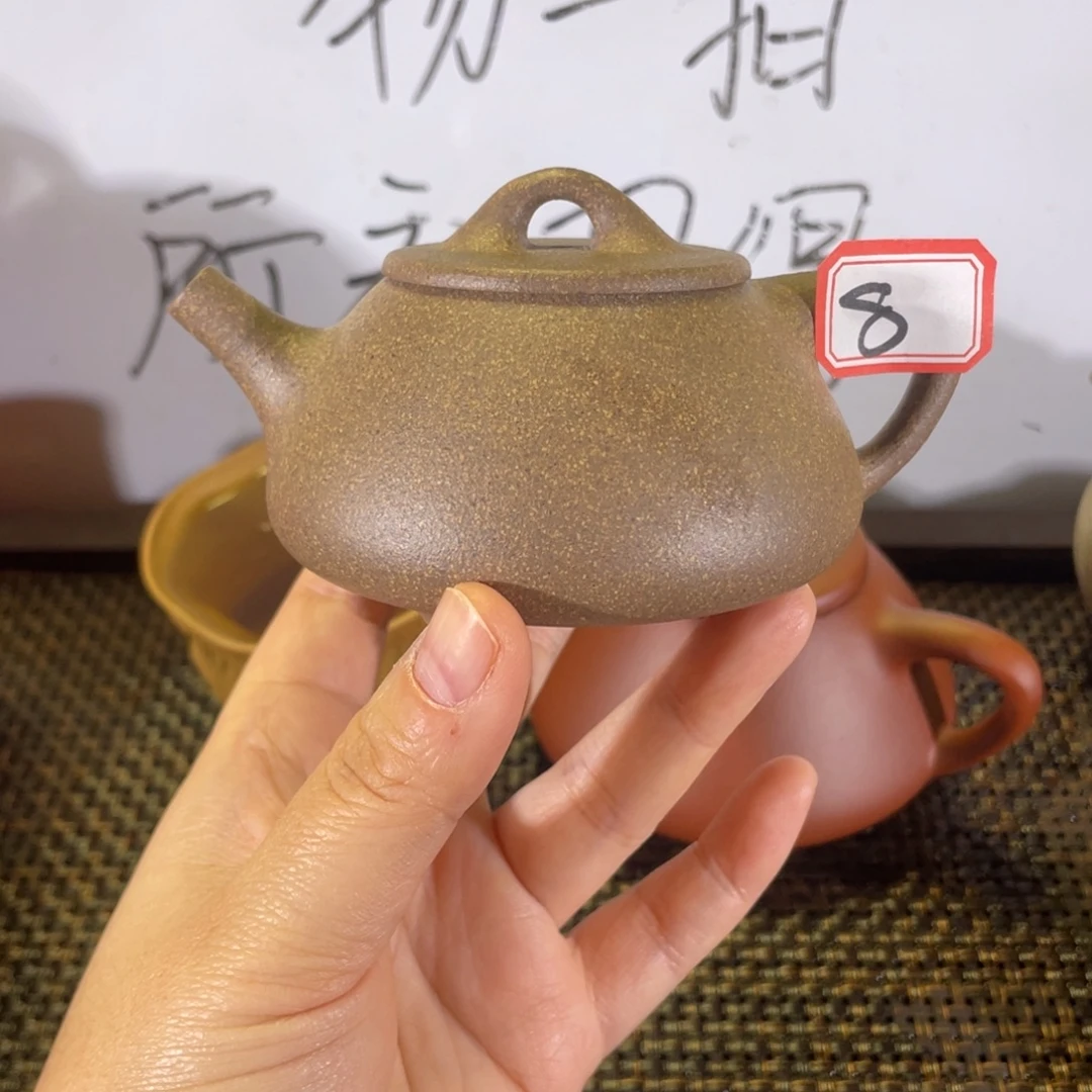 紫砂茶壶平盖石瓢段泥