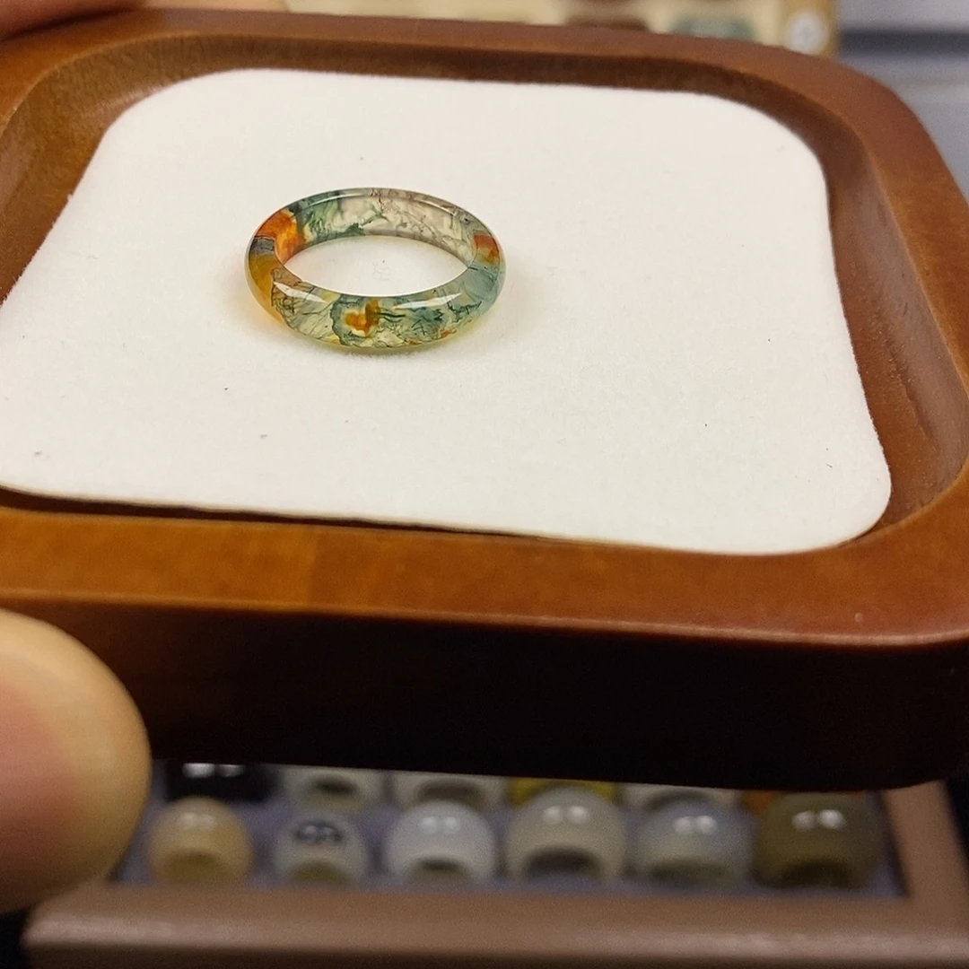 玛瑙/玉髓合金戒指港码17直径17.8确认尺寸不退不换