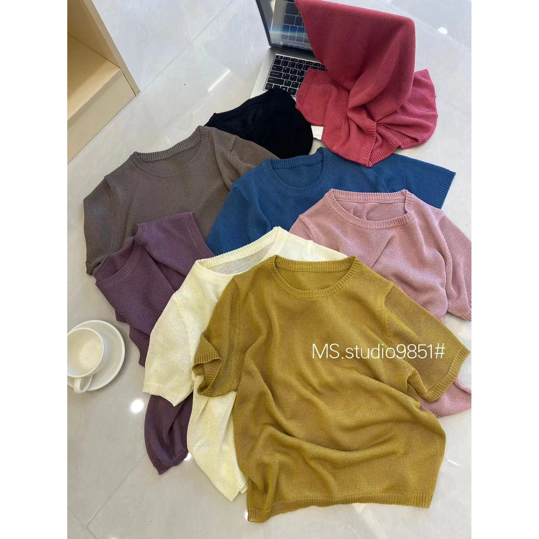 9851多色半袖针织衫