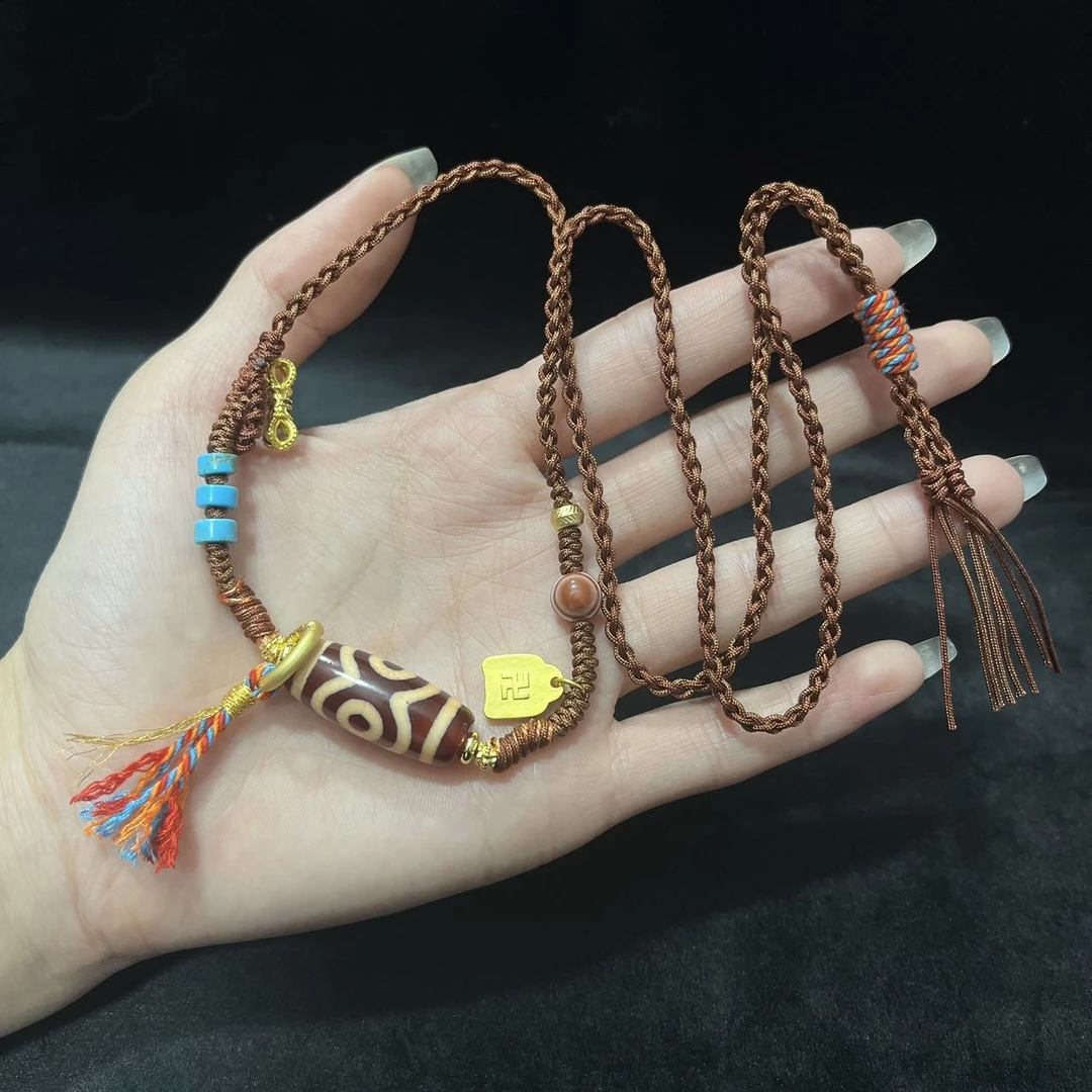 【佳哥严选】 J37693-玛瑙diy脖挂（三眼）-29*11mm