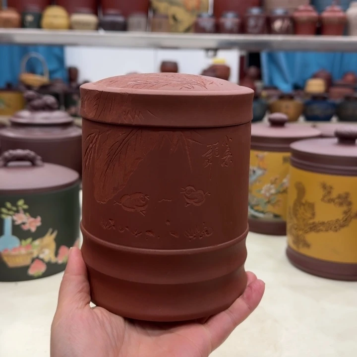 茶叶罐紫砂孤品漏六两