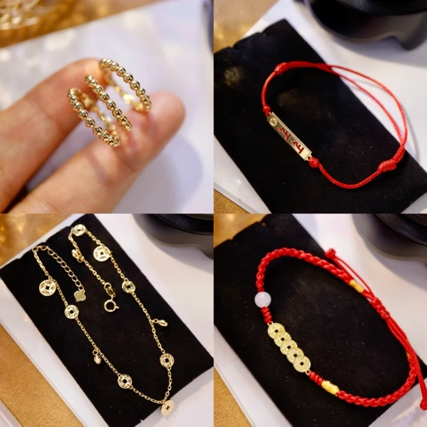 清 仓 18K金戒指 手链 脚链