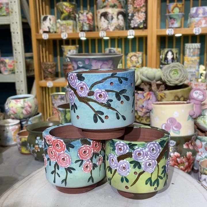 红陶景德镇艺术手绘作品