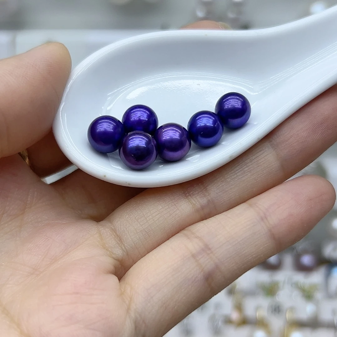 未镶嵌耳饰淡水珍珠蓝*樱