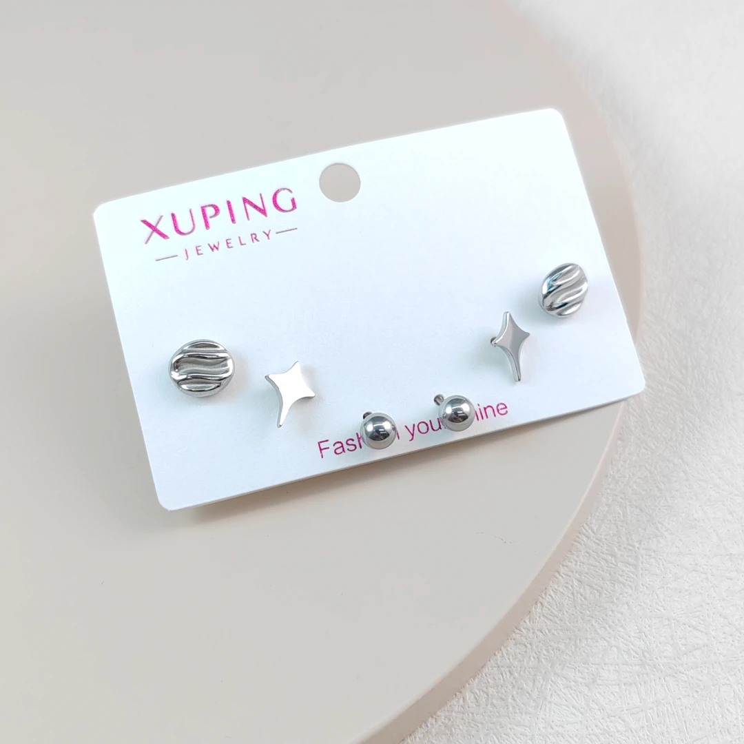 XUPING/旭平首饰 不锈钢耳饰 【参与满赠】一卡三 GDQ T001090166