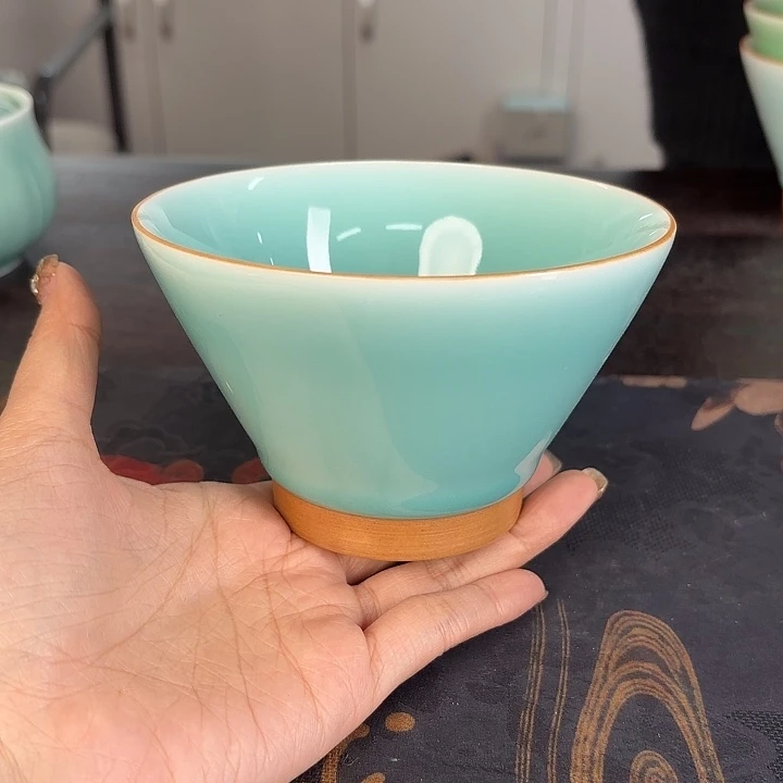 龙泉云间青瓷小米茶器