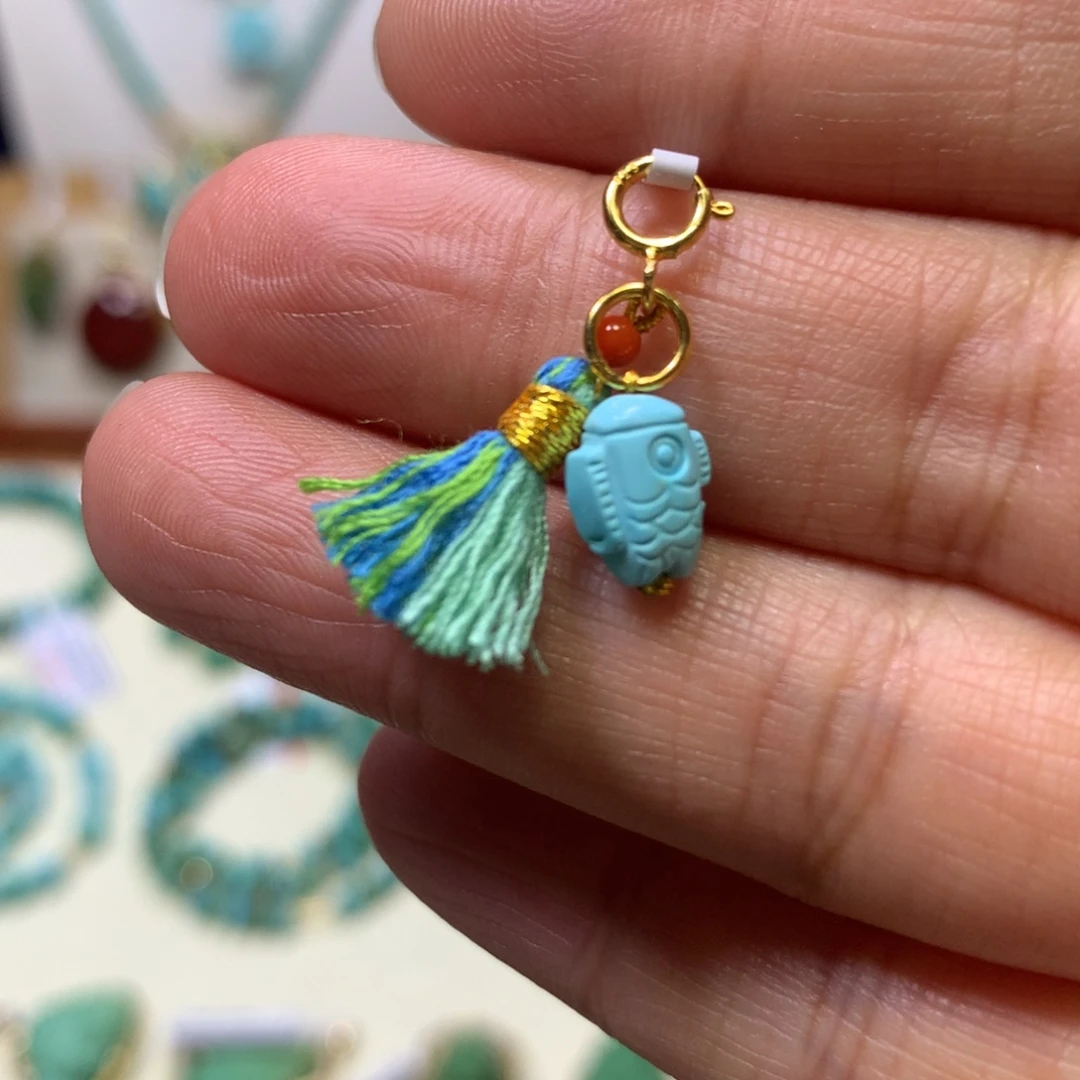 南红玛瑙银S925镀金镶嵌挂件