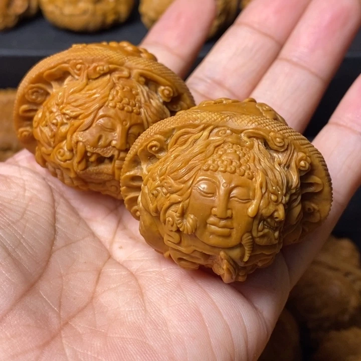 天***师文玩核桃把件一念之间