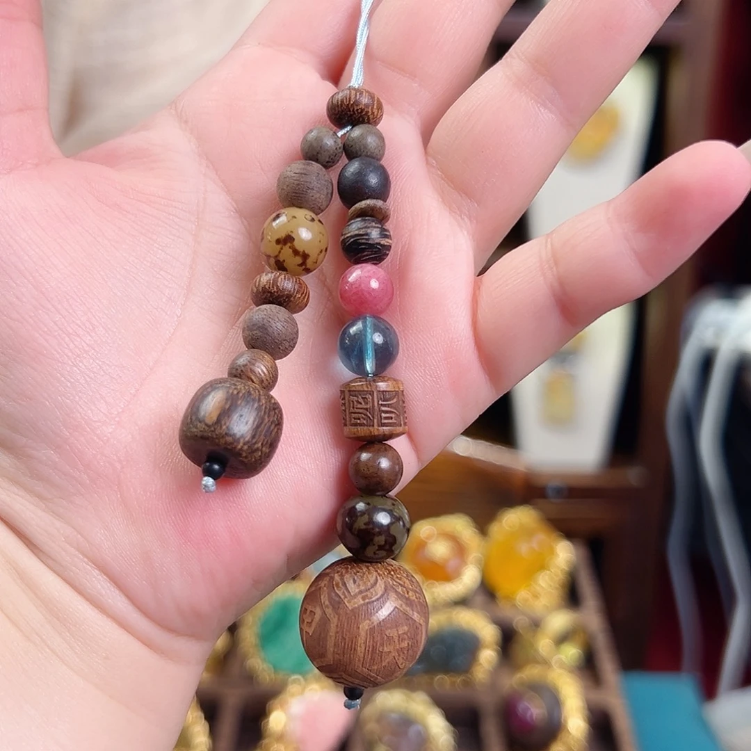 925银珐琅锦和设计复古手机链