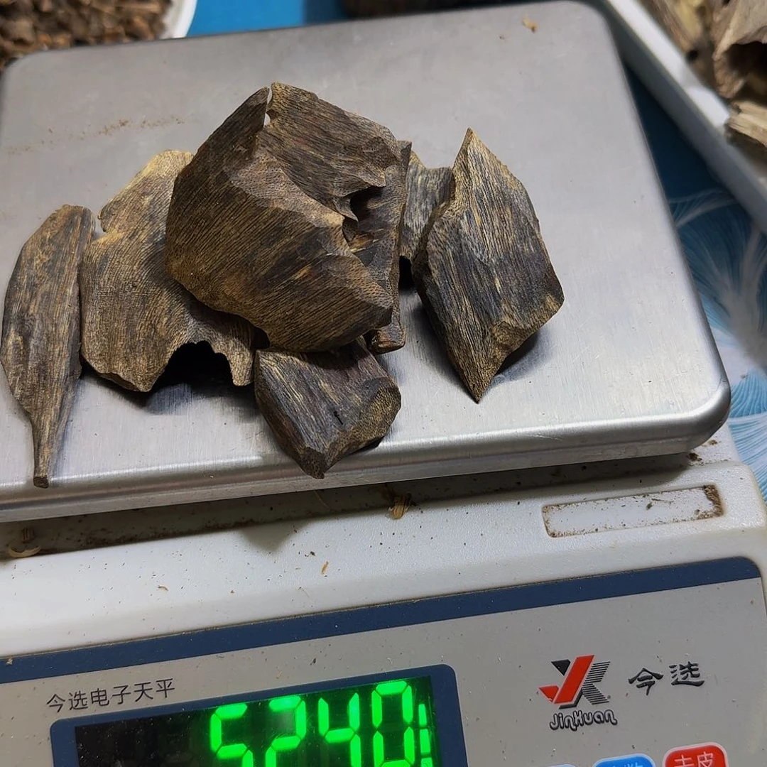 沉香沉香碎屑成***乐奇楠沉香红骨凹身块料52克