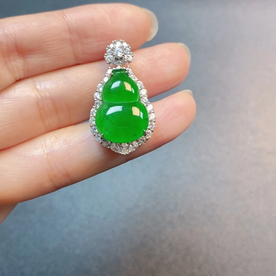 翡翠银S925镶嵌颈饰