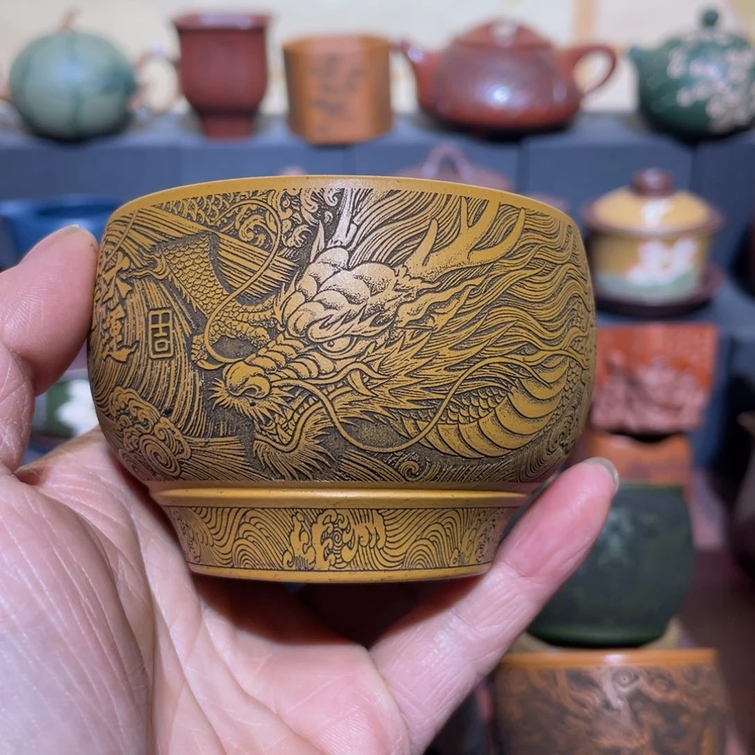 原矿紫砂手工主人杯