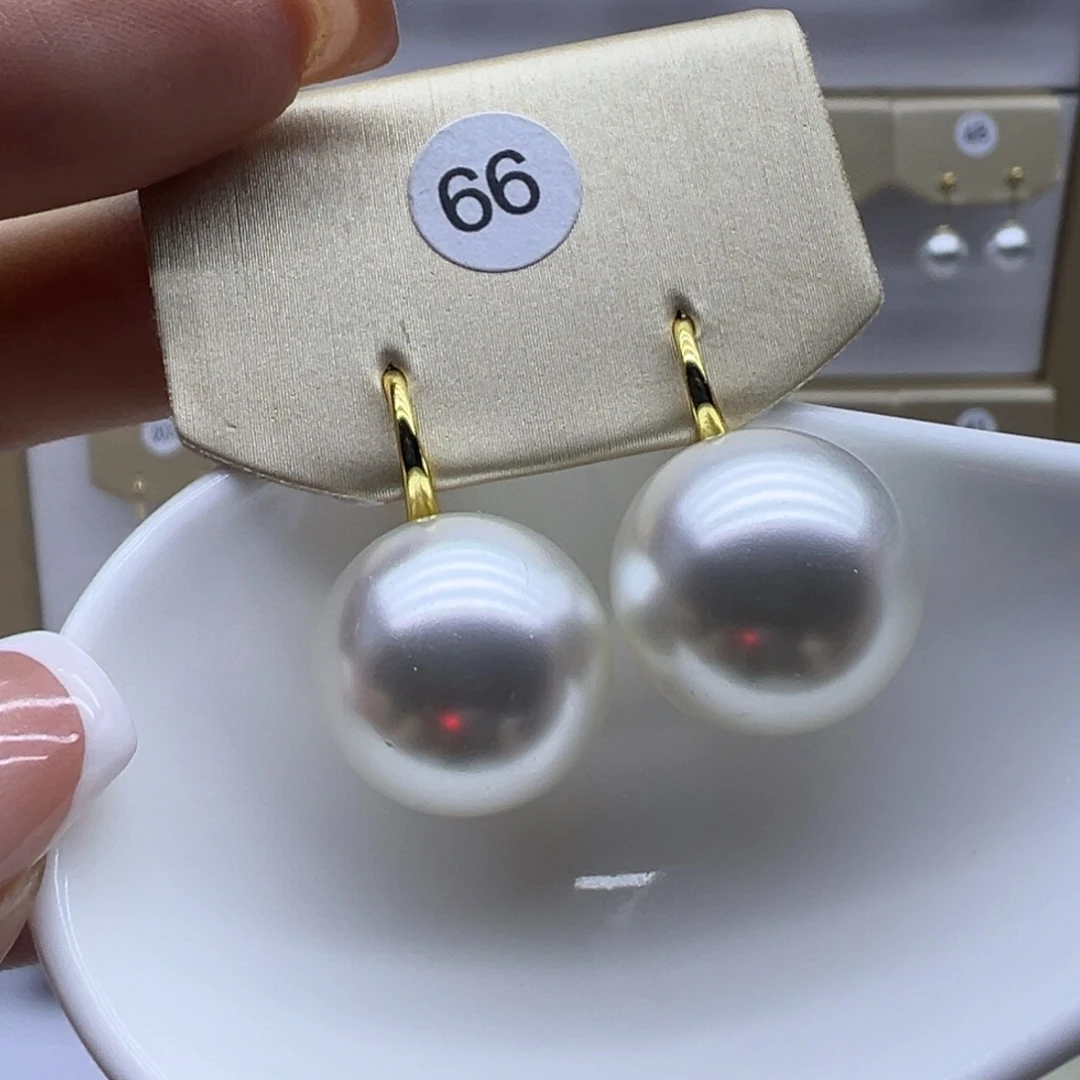 淡水珍珠耳饰18K金镶嵌