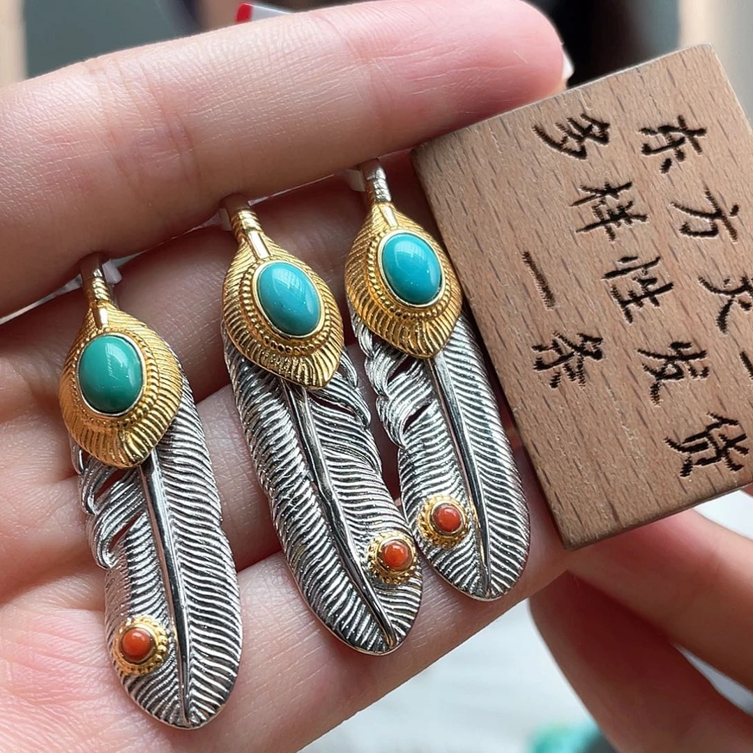 绿松石银S925镶嵌颈饰