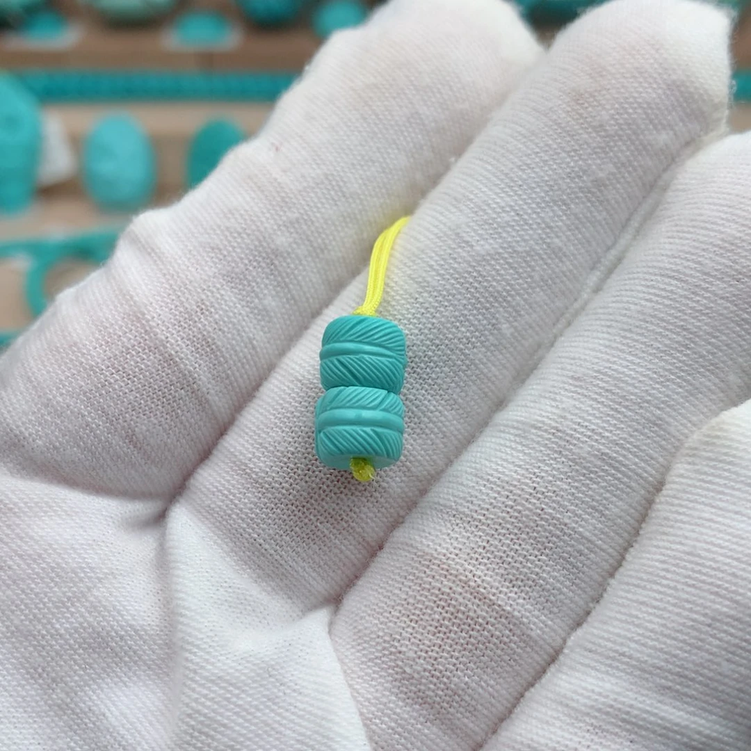 未镶嵌绿松石珠宝奇石7.4mm