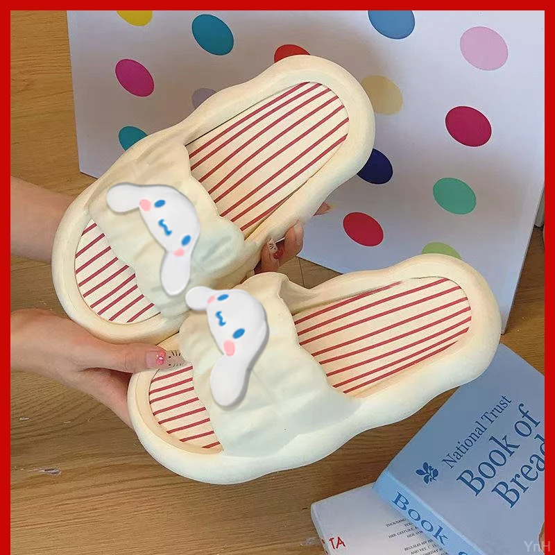 厚底可爱一字拖鞋2025年夏季新款超轻防滑网红踩屎感沙滩外穿拖鞋