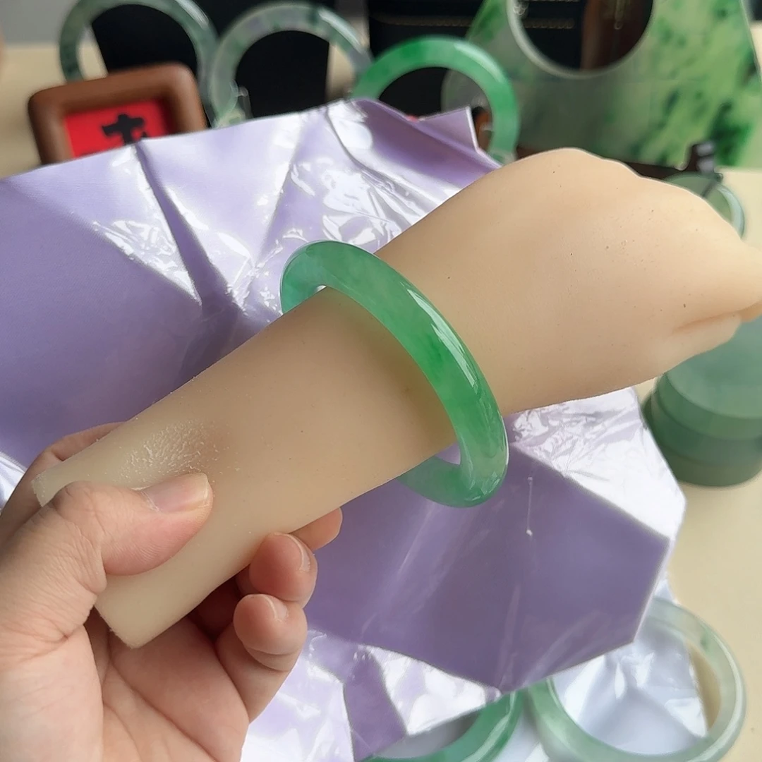 小***R玻璃非金属完美金丝农阳绿57.8圆条