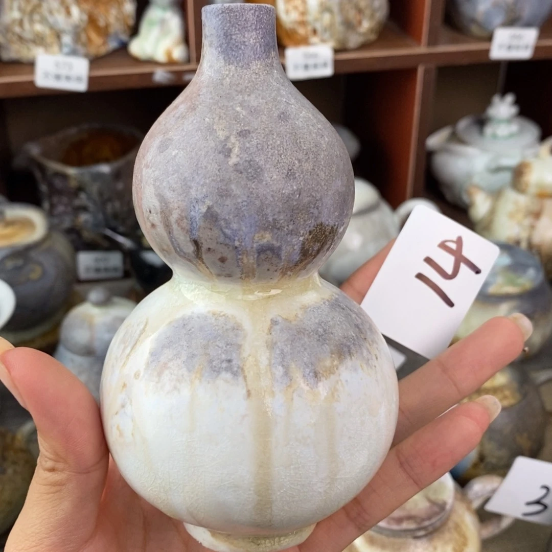 14葫芦花器摆件～一起喝茶