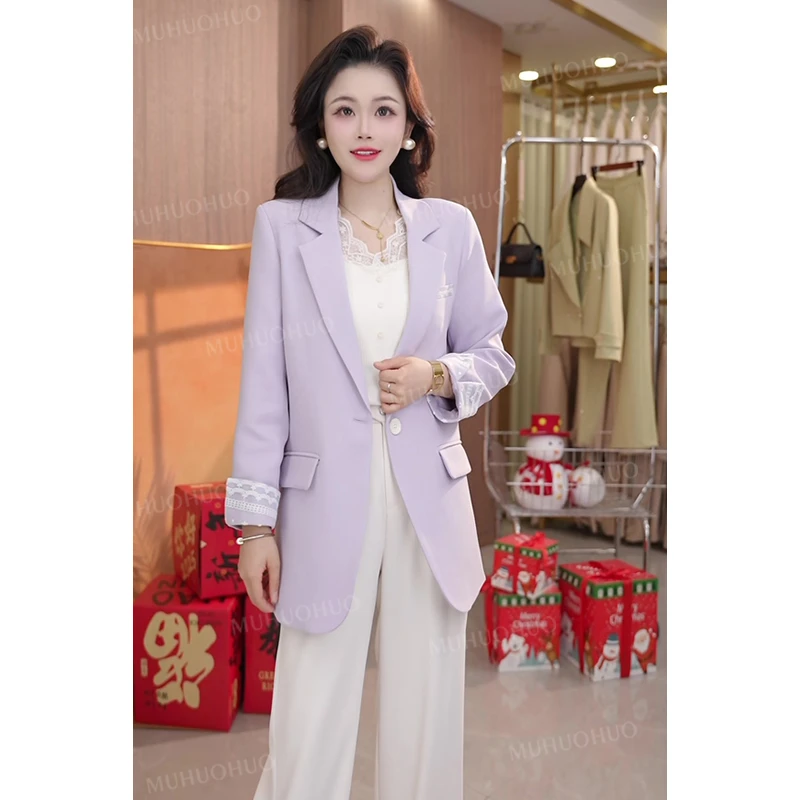 百搭春季春夏薄款修身西装显瘦气质小个子白色时尚休闲夏季职业