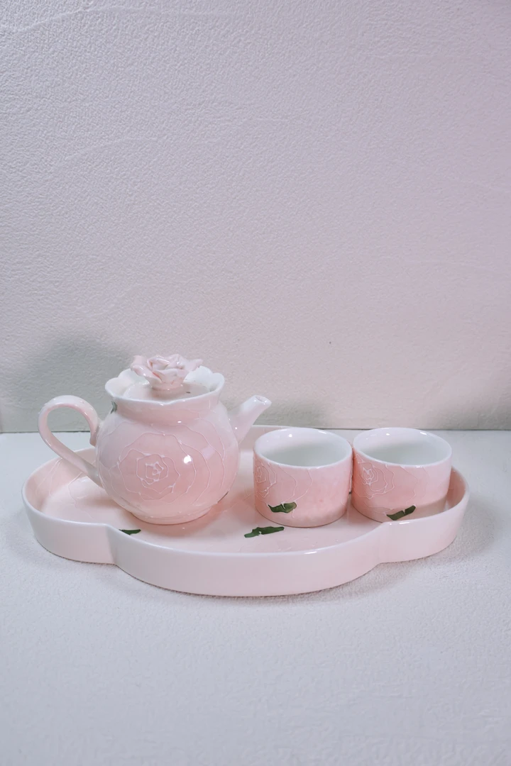 yixin玫瑰花壶一壶2杯1壶承