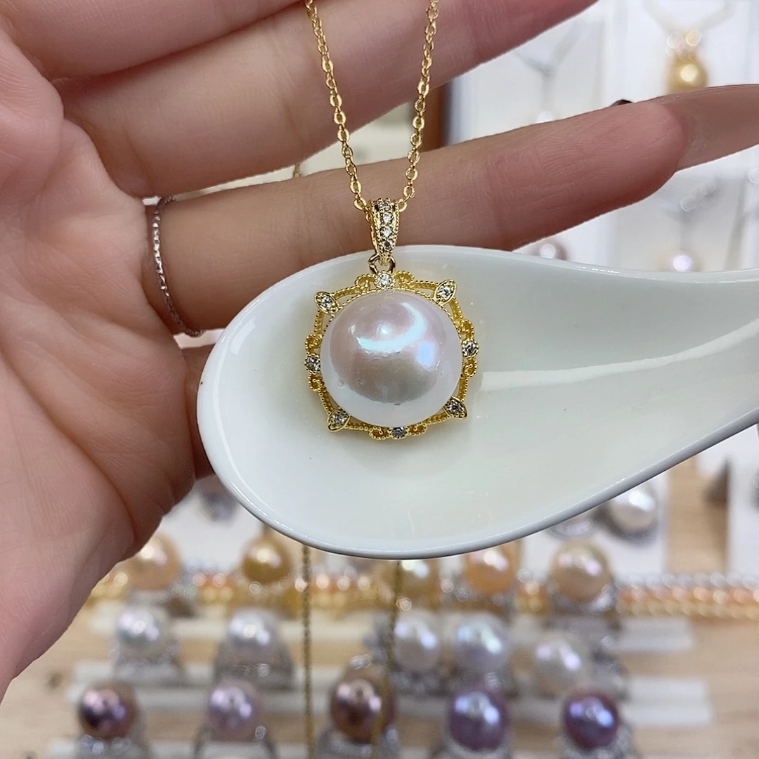 合金淡水珍珠颈饰F