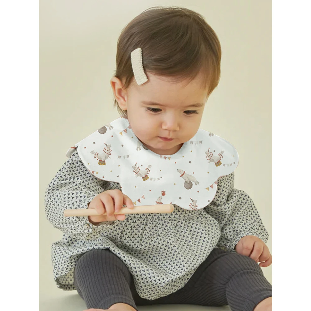 婴儿速干口水巾儿童围嘴宝宝纯棉防水口水巾新生儿加大吸水围兜