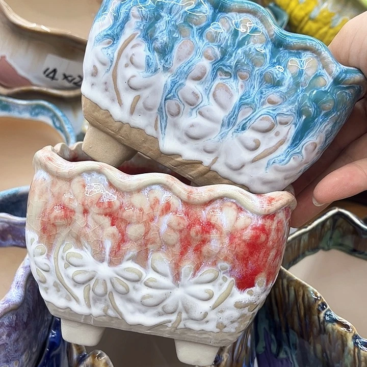 多肉绿植陶瓷花盆，有空，9.9包邮