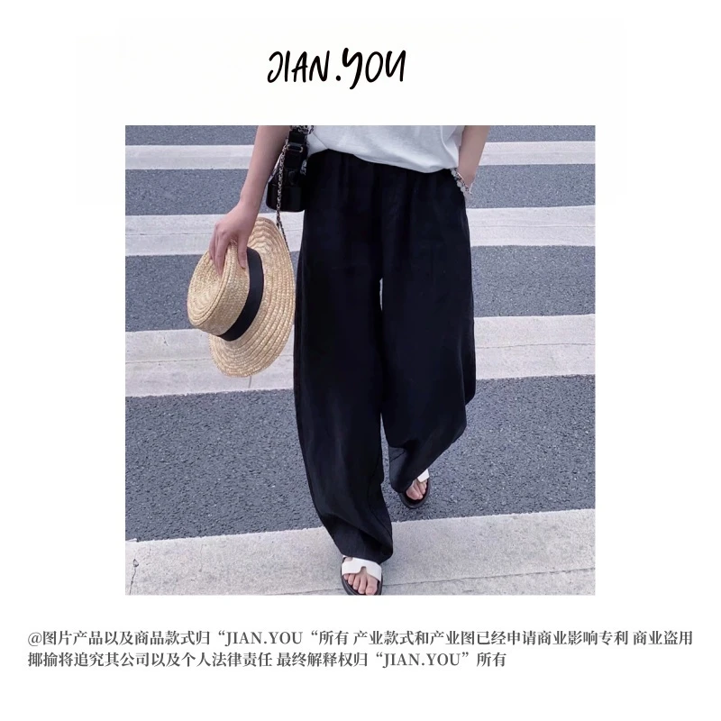 JIANYOU-[回头率满满]2025初夏新款100法国雨露亚麻长裤FK-25275