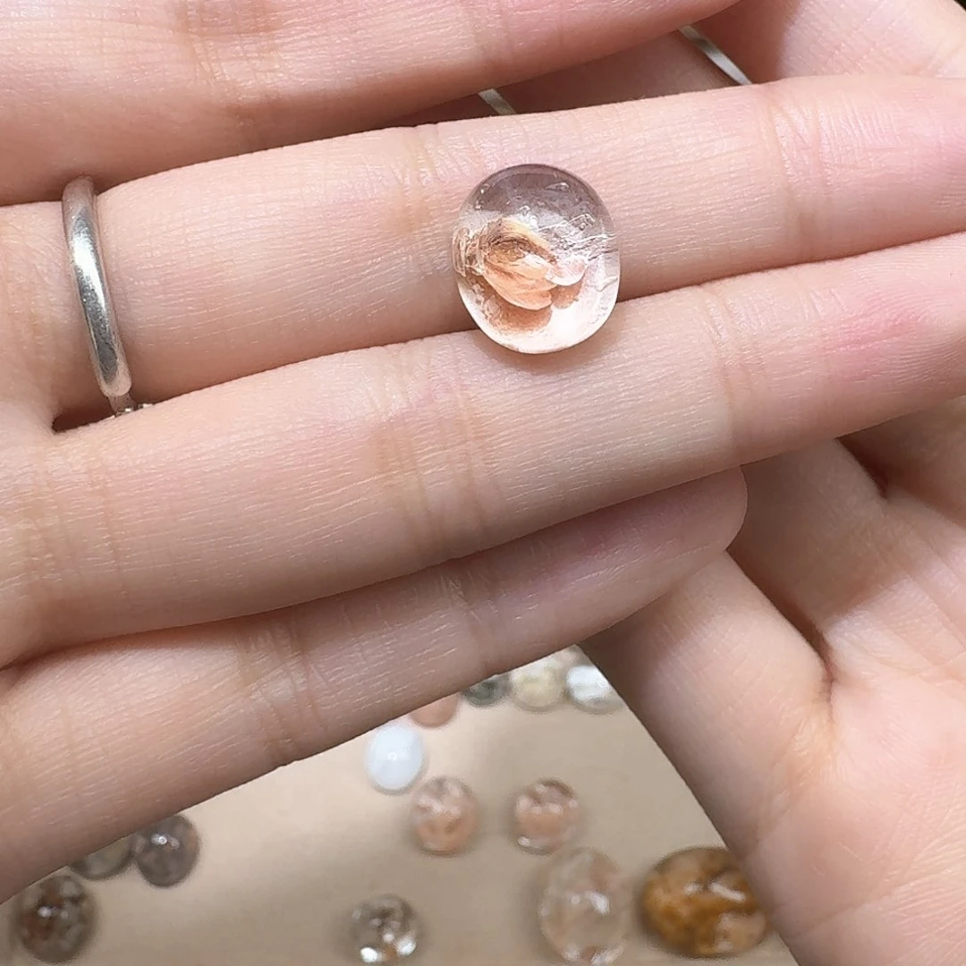 水晶定制款晶中晶戒指不退换未镶嵌秒**贝