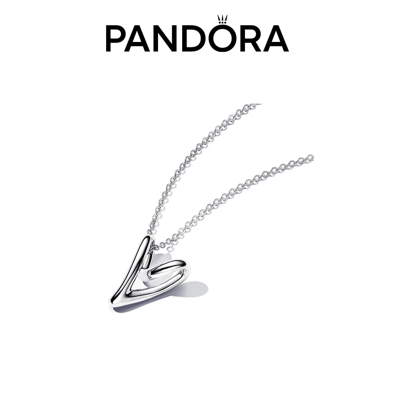 PANDORA/潘多拉 坠链均925银 天性心形雅丹风项链时尚气质百搭