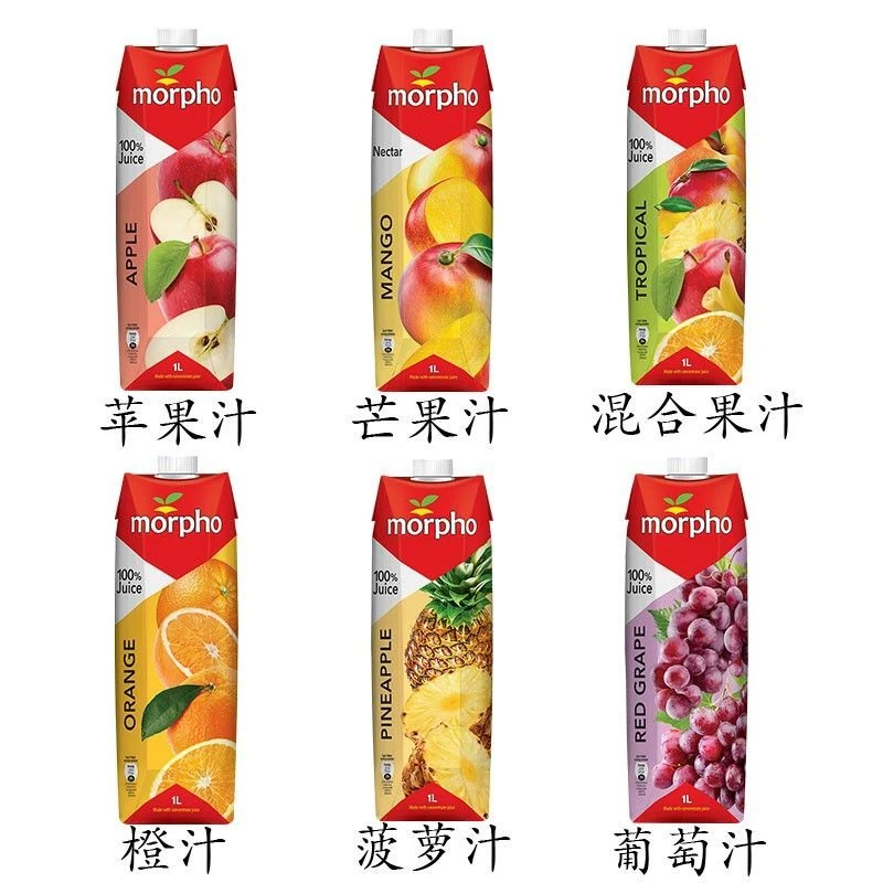 临期塞浦路斯果汁进口梦诺菠萝汁1L装橙汁苹果葡萄混合果汁1L