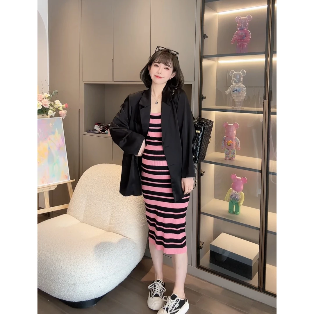 清仓【甜酷狙击】娜娜的孕期穿搭/孕妇装时尚外套吊带裙套装