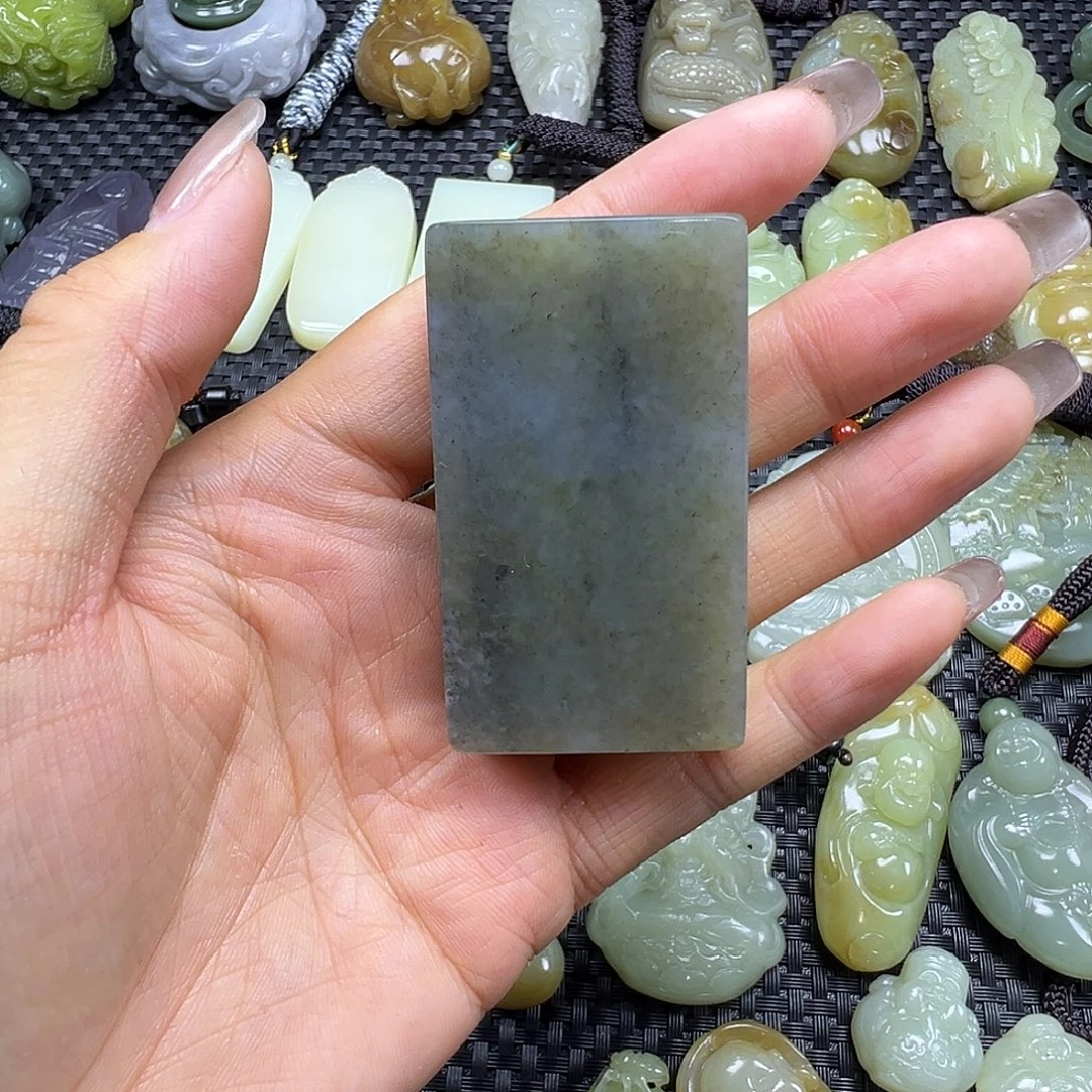 和田玉未镶嵌吊坠(不含链)卡56.7