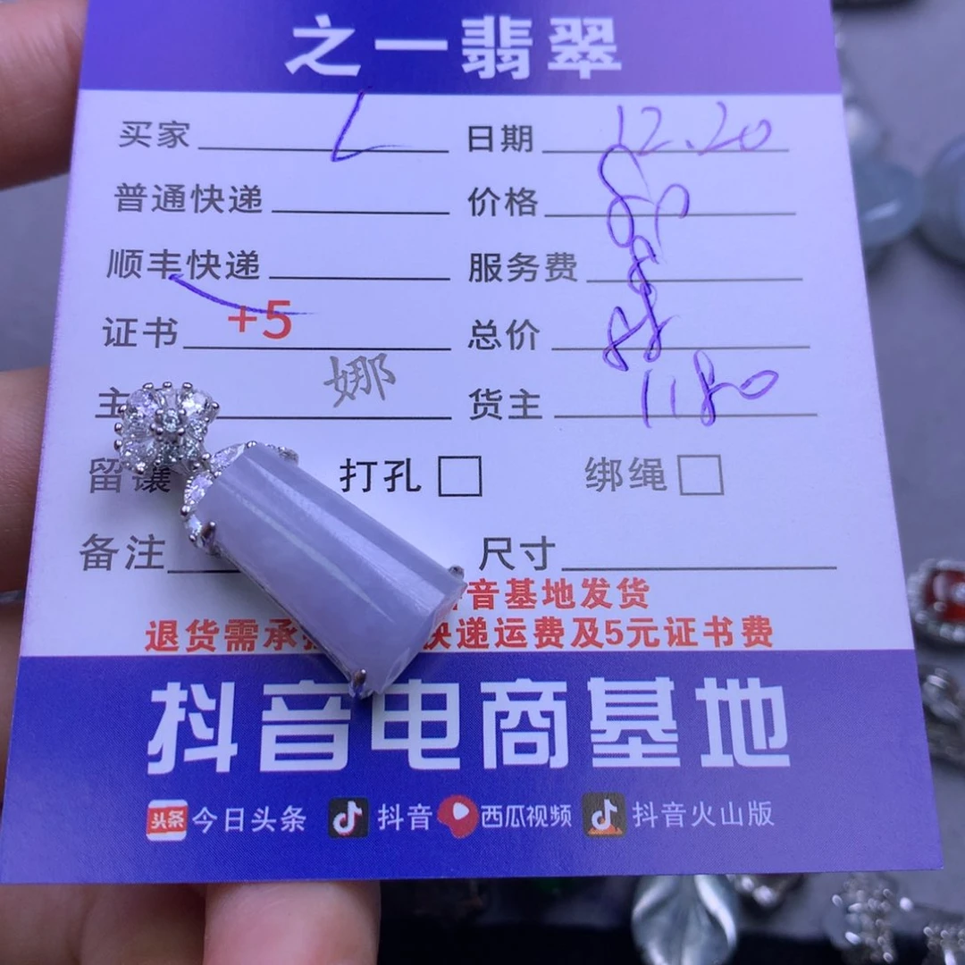 颈饰银S925镶嵌翡翠L****o