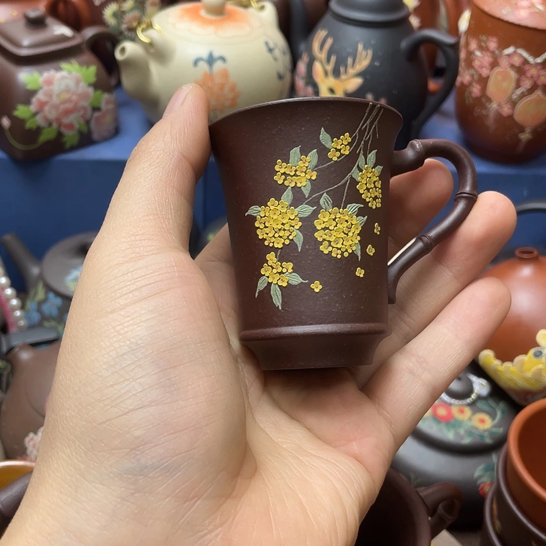 茶杯红泥紫砂主人杯60cc