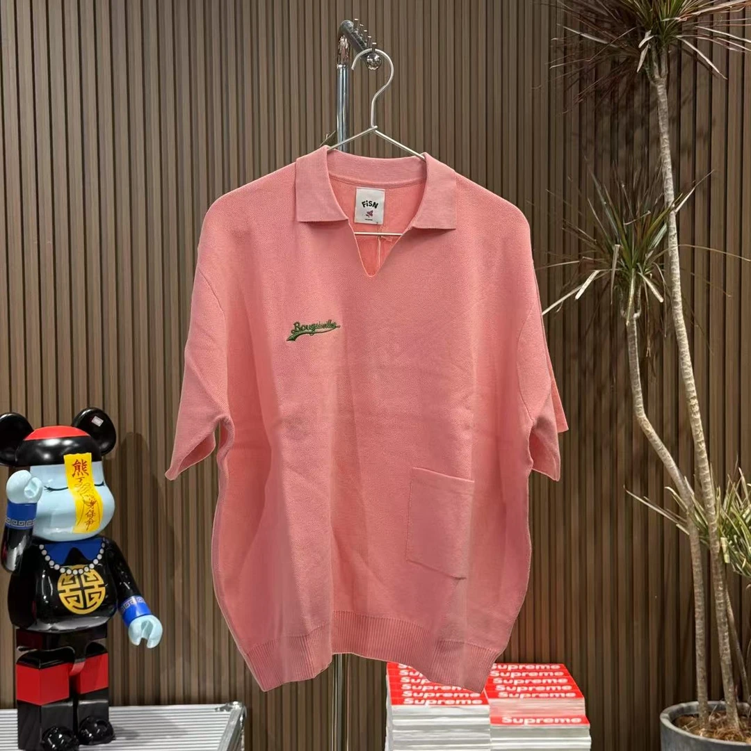 【光头强03】FISN 粉色POLO 毛衣 超重磅