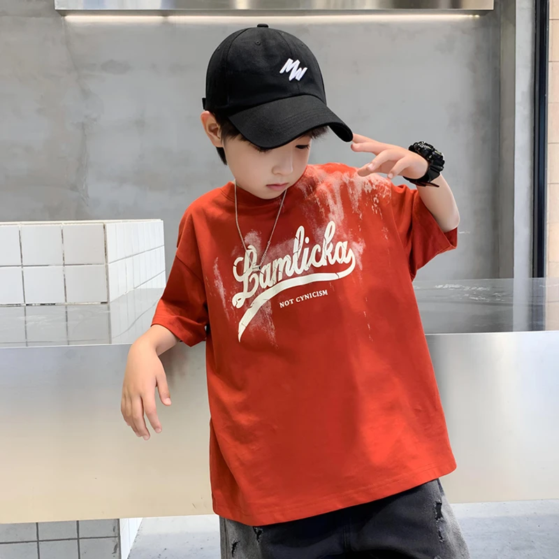 男童短袖t恤2025新款儿童装夏装棉体恤男孩夏季半袖中大童夏款t