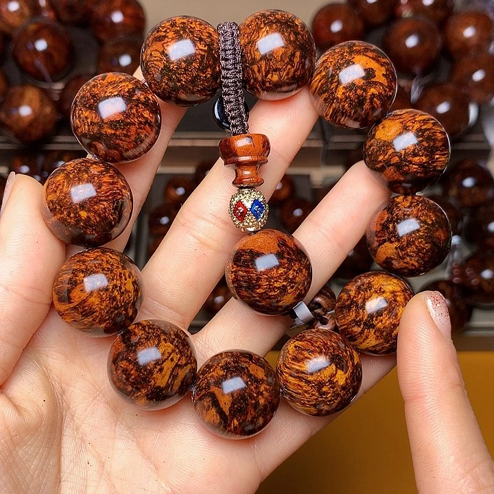 花梨木类手串/手链黄花梨风化料老挝花梨土埋料2.0