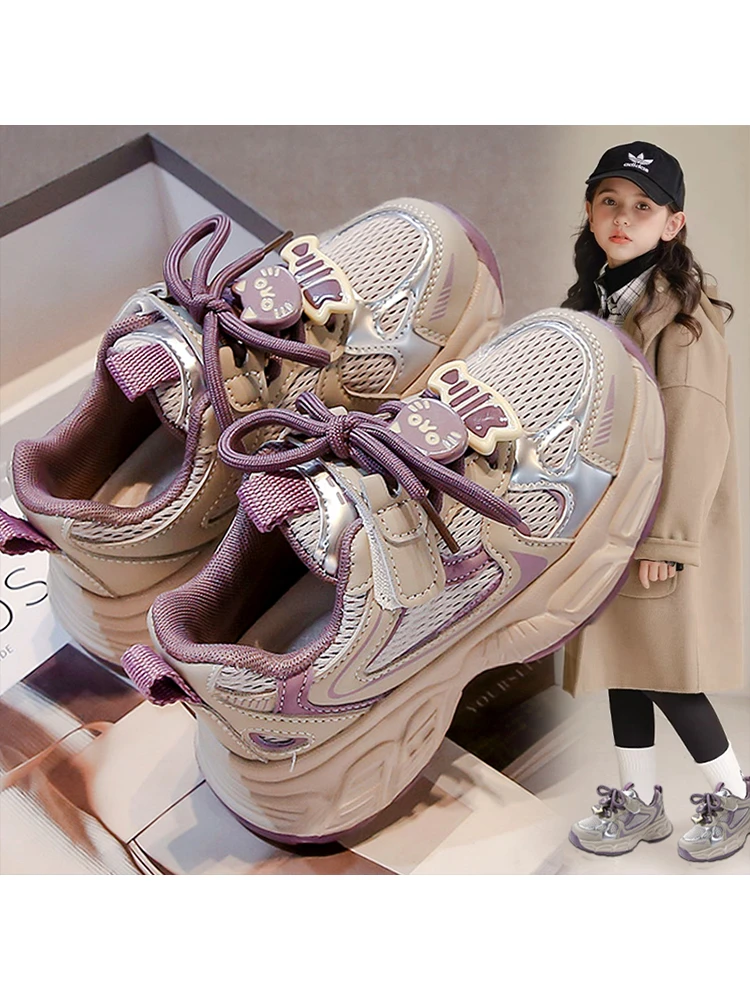 ABC女童鞋子鞋春季儿童卡通时尚运动鞋女孩跑步女童女童女童鞋子