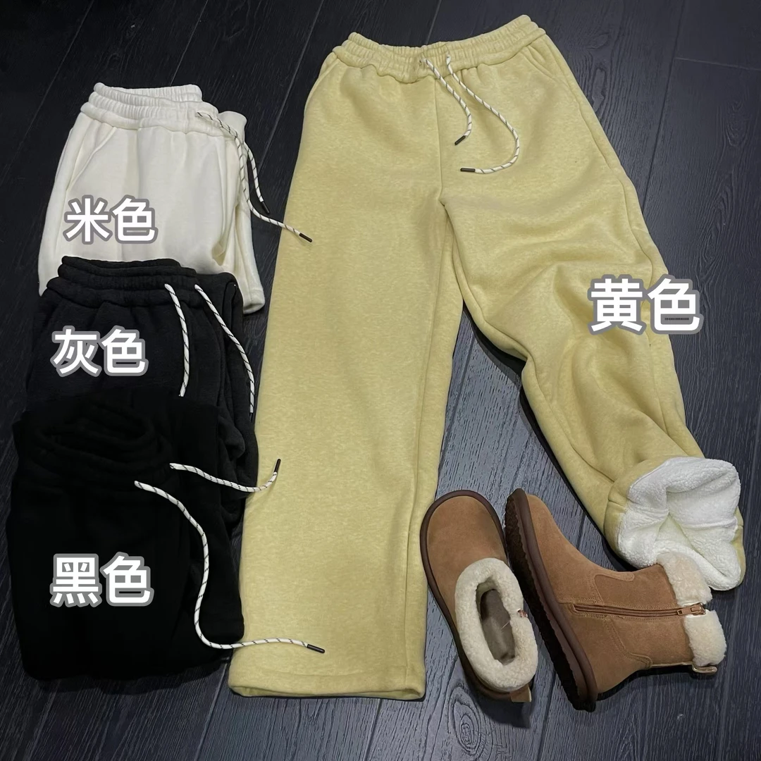 【 雨•美 推荐 】9956加厚休闲百搭糯米直筒裤
