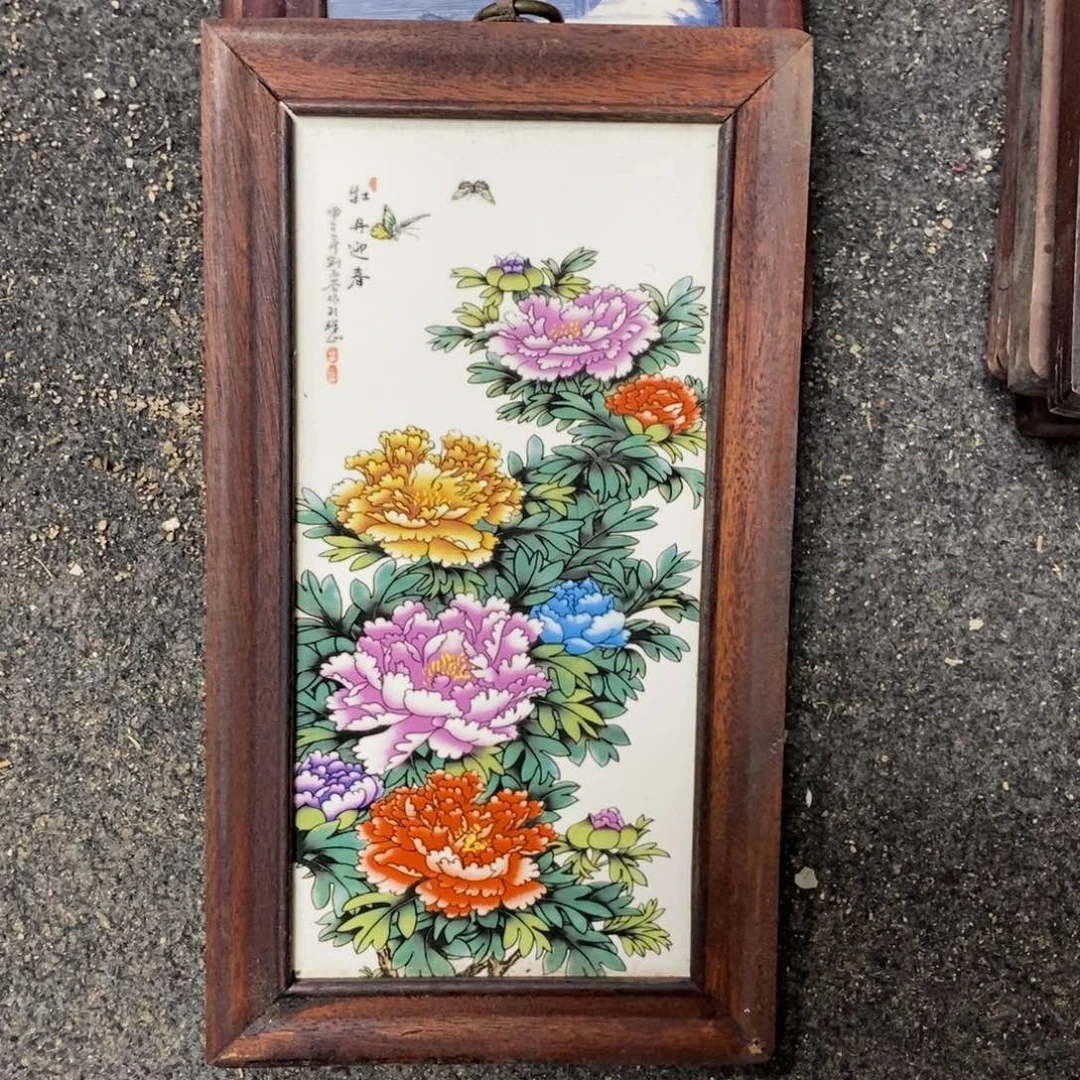 瓷片景德镇瓷板画柴窑烧制