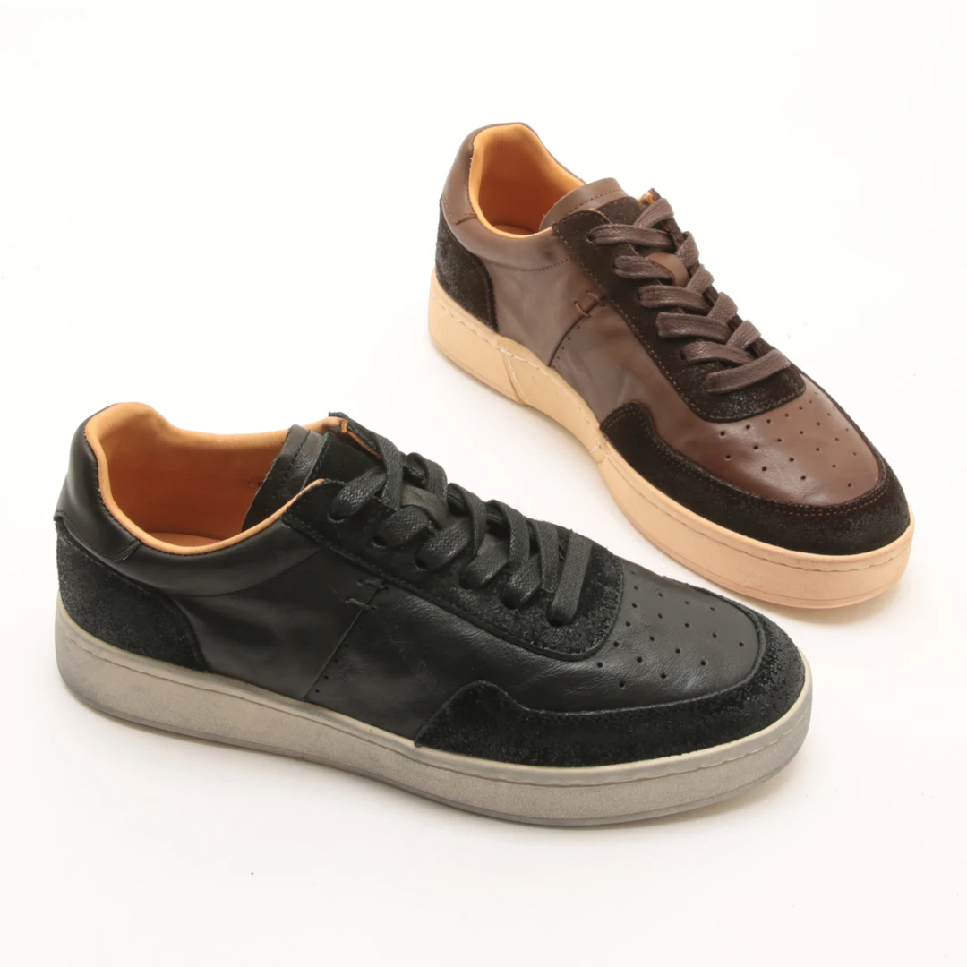 5641春秋新款系带复古手工做旧擦色板鞋女时尚舒适百搭潮流休闲鞋